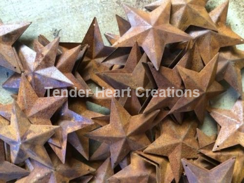 Lot 100 Rusty Barn Stars 2.25 In 2 1/4" Primitive Country Rust Craft Ships Free